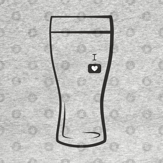 I Love Beer (black and white) by dkdesigns27